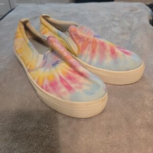 Colorful Tie-Dye Slip-On Sneakers